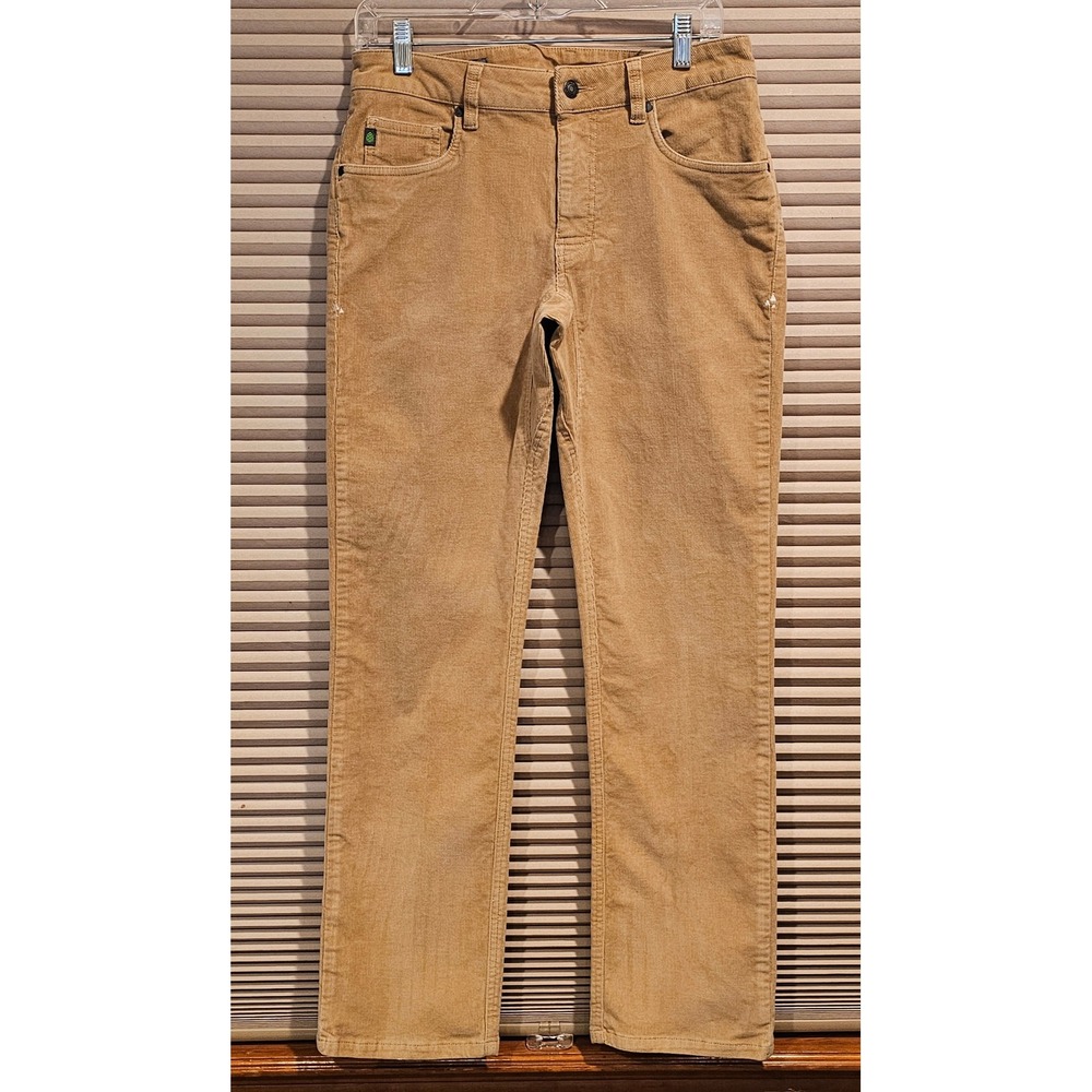 Stio Mens Rivet Corduroy Pants Tan Organic Cotton Stretch 30S FW23FOC4